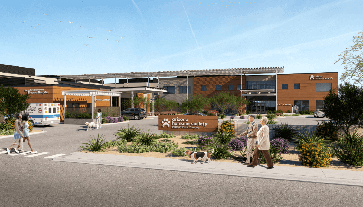 exterior render of new papago park campus