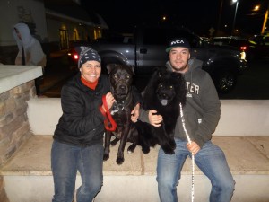 Tricia, Orion, Maverick and Chris at It's Hip to Snip.