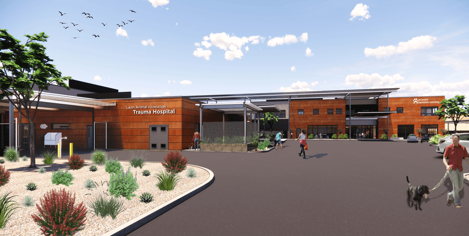 exterior render of new papago park campus