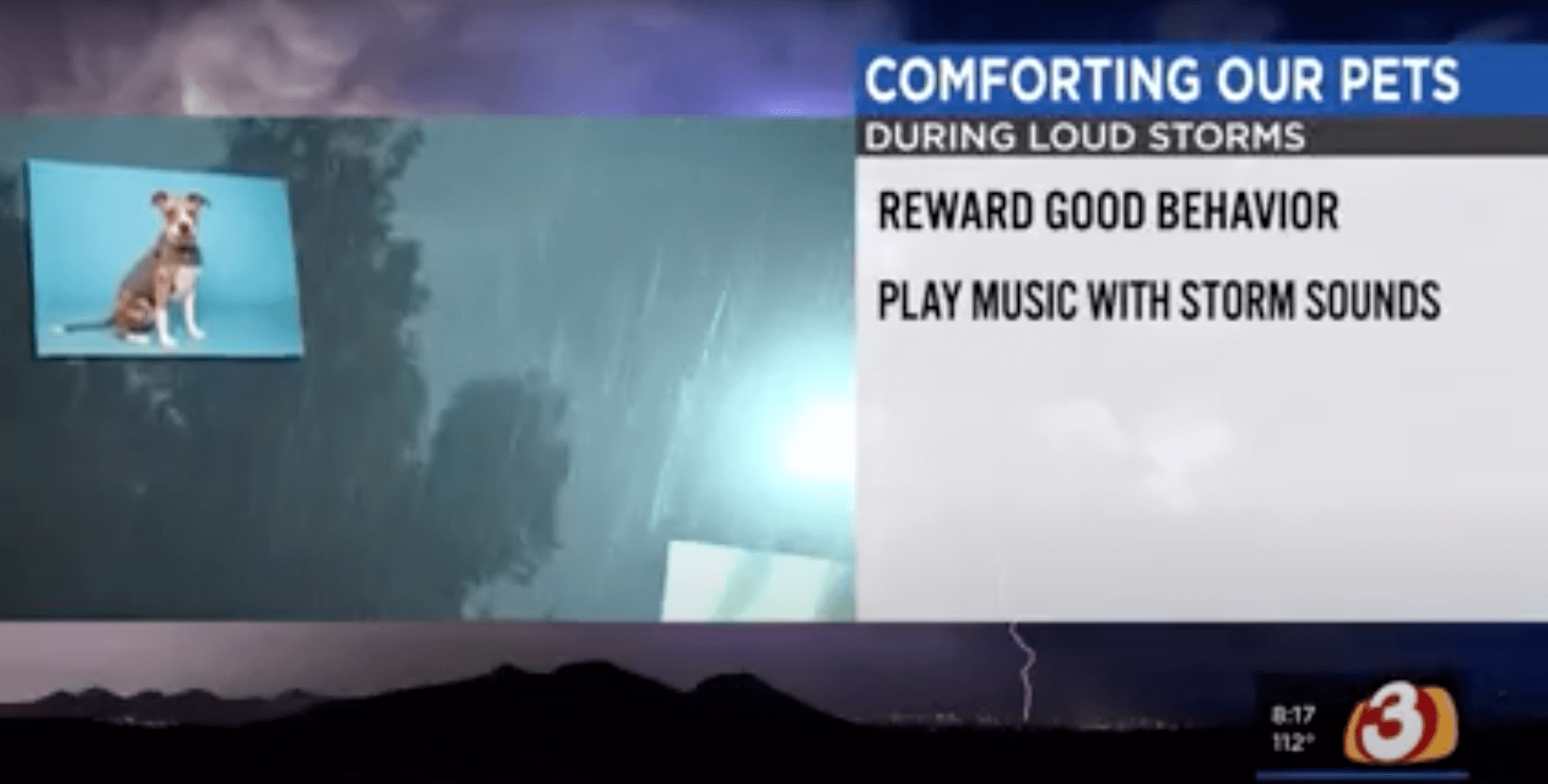 screenshot from tv news about storms